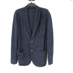 Massimo Dutti sport coat Mens 40 Terry cloth Two Button Blazer patch pockets